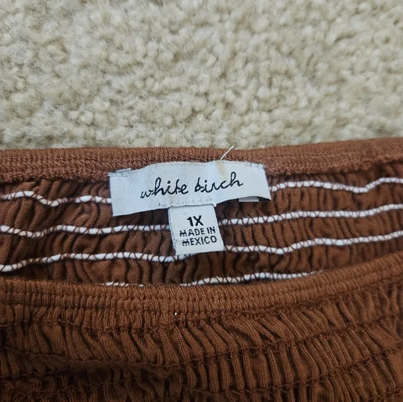 White Birch Women's Size 1x Brown Long Sleeve Dress Tunic - Picture 11 of 14